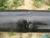 Gazociąg wykonywany jest z rur stalowych izolowanych trójwarstwową izolacją polietylenową – 3LPE wg DIN 30670; Miejsce spawu zostało zabezpieczone antykorozyjnie opaską termokurczliwą firmy GTS-65 CANUSA