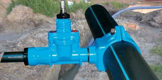 Przykładowy koszt budowy przyłącza wodociągowego Przyłącze wodociągowe - opaska do nawiercania HAWLE HAWEX z zasuwą odcinającą (źródło: tło własne, Armatura Hawle Spółka z o.o.