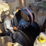 Montaż tulei wzmacniającej łącznika MGR-F DN1400 PN16