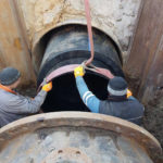 Montaż tulei wzmacniającej łącznika MGR-F DN1400 PN16