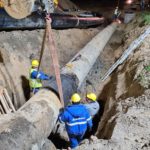 Przebudowa magistrali wodociągowej z rur stalowych DN900 na PE dn800 w Kołobrzegu – wykop otwarty