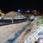 Przebudowa magistrali wodociągowej z rur stalowych DN900 na PE dn800 w Kołobrzegu – wykop otwarty