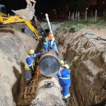 Przebudowa magistrali wodociągowej z rur stalowych DN900 na PE dn800 w Kołobrzegu – wykop otwarty