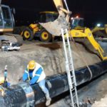 Przebudowa magistrali wodociągowej z rur stalowych DN900 na PE dn800 w Kołobrzegu – wykop otwarty
